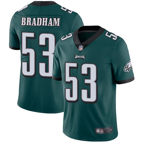 Men Philadelphia Eagles #53 Nigel Bradham Midnight Green Team Color Vapor Untouchable NFL Jersey Limited 100th->philadelphia eagles->NFL Jersey
